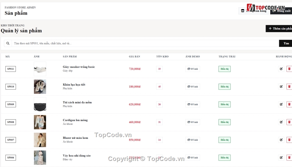 Website bán hàng,Web thời trang,Web bán hàng